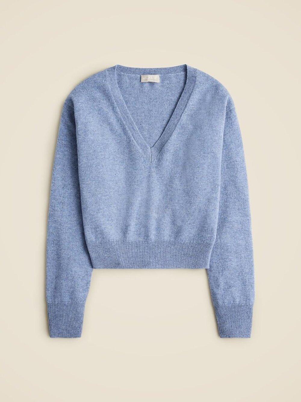 NWT J. Crew Cashmere shrunken V neck sweater